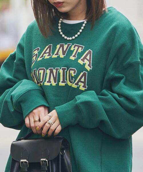 coen（コーエン）の「ヘビー裏起毛ロゴプリントスウェット（WEB限定カラー）（スウェット・レディース・ブラック/ライトグレー/ナチュラル/ネイビー/ダークグリーン・M/L）」の14枚目の写真