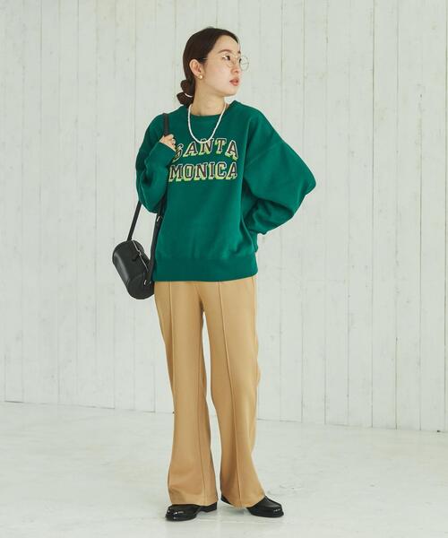 coen（コーエン）の「ヘビー裏起毛ロゴプリントスウェット（WEB限定カラー）（スウェット・レディース・ブラック/ライトグレー/ナチュラル/ネイビー/ダークグリーン・M/L）」の22枚目の写真