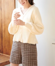 FREE'S MART | ショートシャギーペプラムニットカーディガン(カーディガン/ボレロ)