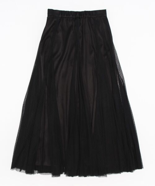 ☆未使用タグ付☆セルフォードパール付きチュールスカート ブラック38 HANAE MORI×CELFORDコラボ】パールスカート(SKIRT（スカート