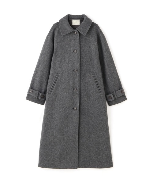 N.(N. Natural Beauty Basic)(エヌエヌナチュラルビューティーベーシック)の「【S Size Line】◆袖ベルトステンカラーロングコート(ステンカラーコート・レディース・杢グレー/チェック/オフホワイト・SMALL/MEDIUM)」の22枚目の写真