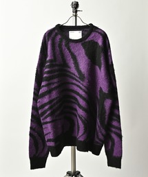 【ADAMPATEK/アダムパテック】mohair mixed crewneck marble/モヘアミックスクルーネックニット[マーブル]