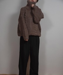 lawgy | cable zip knit outer(ニット/セーター)
