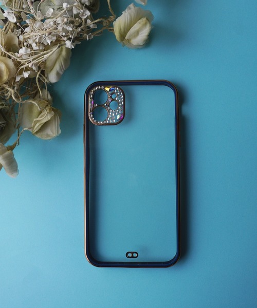 セール】【 iPhone14 / 14pro 対応 】 ラインストーン メタリック