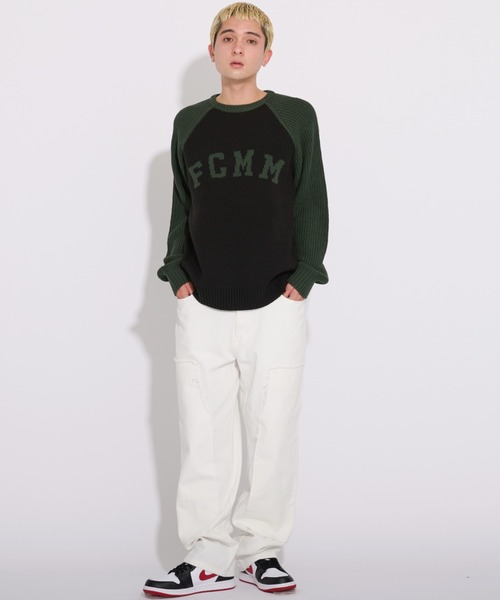 FCMM(エフシーエムエム)の「【日本限定アイテム】ARCH LOGO KNIT SWEATER/アーチロゴニットセーター(ニット/セーター・メンズ・グレー/ネイビー/ブラック・MEDIUM/X-LARGE/SMALL/LARGE)」の5枚目の写真