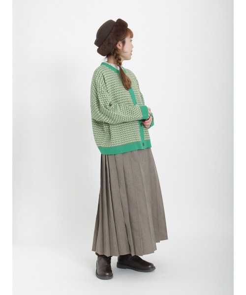 Samansa Mos2(サマンサ モスモス)の「ジャカード柄編みカーディガン(カーディガン/ボレロ・レディース・ブルー/グリーン/チャコール・フリ-)」の5枚目の写真