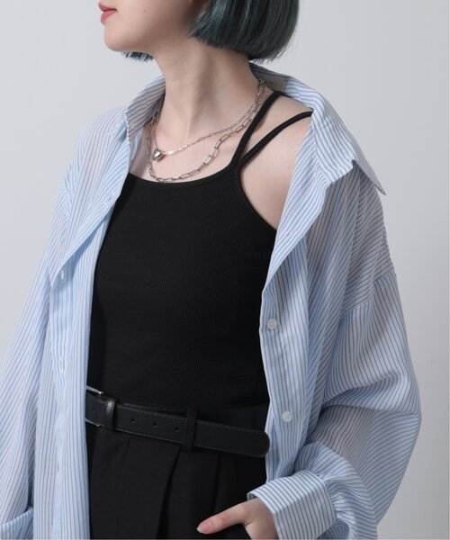 RAY CASSIN（レイカズン）の「カップ付きキャミソール（キャミソール・レディース・ブラック/サックスブルー/ブラウン/キナリ・FREE）」の17枚目の写真