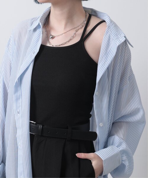 RAY CASSIN（レイカズン）の「カップ付きキャミソール（キャミソール・レディース・ブラック/サックスブルー/ブラウン/キナリ・FREE）」の6枚目の写真