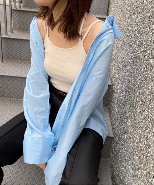 RAY CASSIN（レイカズン）の「カップ付きキャミソール（キャミソール・レディース・ブラック/サックスブルー/ブラウン/キナリ・FREE）」の13枚目の写真