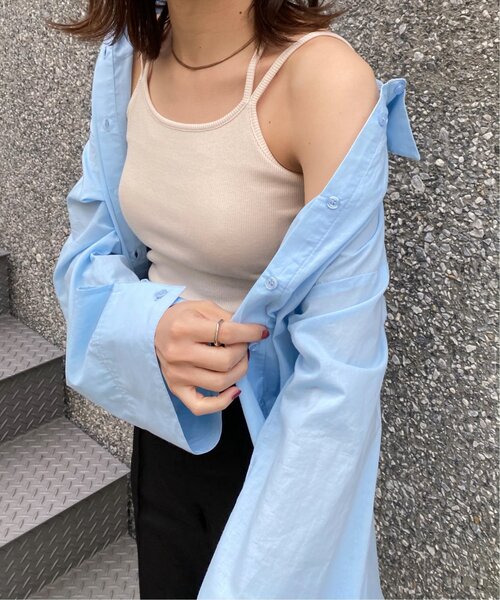 RAY CASSIN（レイカズン）の「カップ付きキャミソール（キャミソール・レディース・ブラック/サックスブルー/ブラウン/キナリ・FREE）」の16枚目の写真