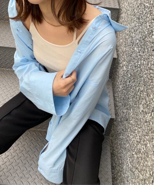 RAY CASSIN（レイカズン）の「カップ付きキャミソール（キャミソール・レディース・ブラック/サックスブルー/ブラウン/キナリ・FREE）」の20枚目の写真