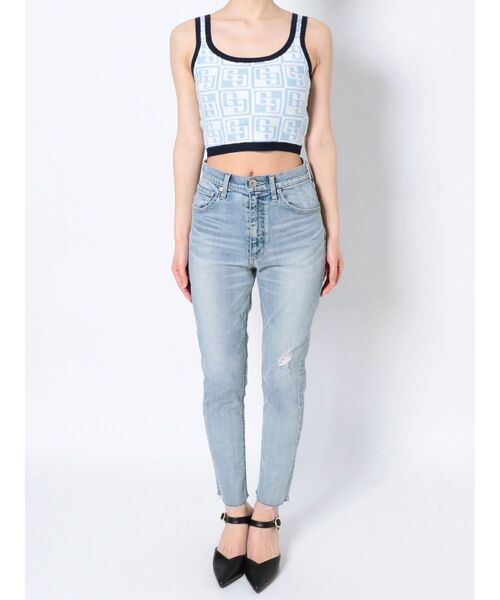 GYDA（ジェイダ）の「GG TILE PATTERN ニットタンクトップ（ニット/セーター・レディース・ブラック/ライトブルー・FREE）」の11枚目の写真