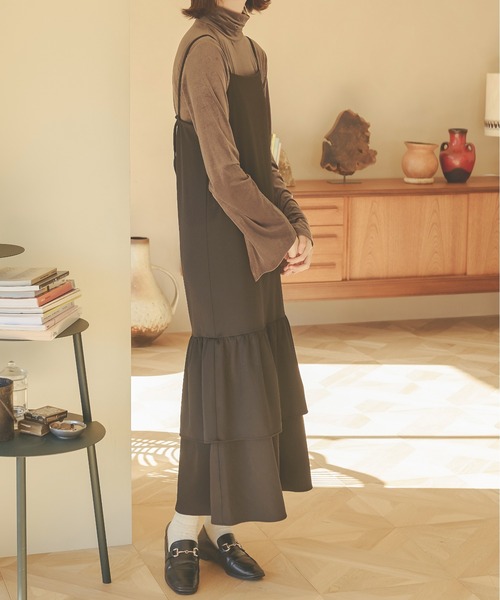 Ambre Neige(アンブルネージュ)の「シアーベロアタートルネックトップス/【WEB/EC限定商品】(Tシャツ/カットソー・レディース・アイボリー/ダークブラウン・FREE)」の11枚目の写真