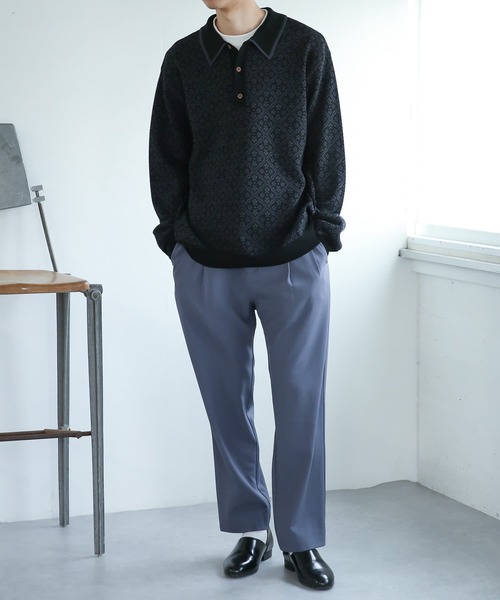 SENSE OF PLACE by URBAN RESEARCH(センスオブプレイスバイアーバンリサーチ)の「『セットアップ対応』『イージーケア』ダブルタックテーパードスラックス(スラックス・メンズ・ライトベージュ/チャコールグレー/ピンク/ブルー/オリーブ/ブラック・LARGE/MEDIUM/SMALL)」の8枚目の写真