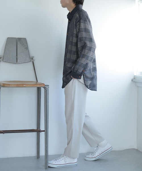 SENSE OF PLACE by URBAN RESEARCH(センスオブプレイスバイアーバンリサーチ)の「『セットアップ対応』『イージーケア』ダブルタックテーパードスラックス(スラックス・メンズ・ライトベージュ/チャコールグレー/ピンク/ブルー/オリーブ/ブラック・LARGE/MEDIUM/SMALL)」の14枚目の写真