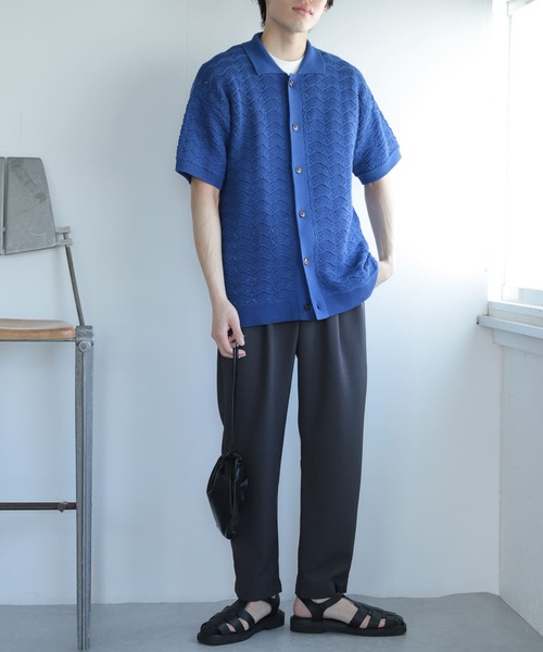 SENSE OF PLACE by URBAN RESEARCH(センスオブプレイスバイアーバンリサーチ)の「『セットアップ対応』『イージーケア』ダブルタックテーパードスラックス(スラックス・メンズ・ライトベージュ/チャコールグレー/ピンク/ブルー/オリーブ/ブラック・LARGE/MEDIUM/SMALL)」の10枚目の写真