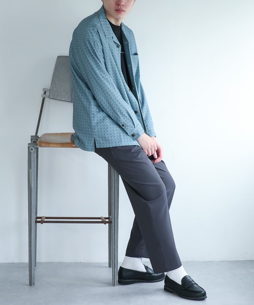 SENSE OF PLACE by URBAN RESEARCH(センスオブプレイスバイアーバンリサーチ)の「『セットアップ対応』『イージーケア』ダブルタックテーパードスラックス(スラックス・メンズ・ライトベージュ/チャコールグレー/ピンク/ブルー/オリーブ/ブラック・LARGE/MEDIUM/SMALL)」の16枚目の写真