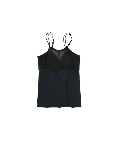 PUBLIC TOKYO（パブリックトウキョウ）の「【三重県産】バッククロスパワーメッシュレイヤードキャミ/カップ付きインナー（キャミソール・レディース・ブラウン/アイボリー/ブラック・FREE）」の5枚目の写真