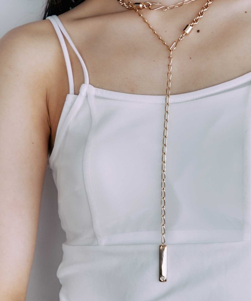 PUBLIC TOKYO（パブリックトウキョウ）の「【三重県産】バッククロスパワーメッシュレイヤードキャミ/カップ付きインナー（キャミソール・レディース・ブラウン/アイボリー/ブラック・FREE）」の18枚目の写真