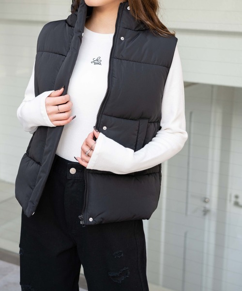 WEGO(ウィゴー)の「WEGO/ワンポイント刺繍リブトップス(Tシャツ/カットソー・レディース・ホワイト/ブラック・FREE)」の7枚目の写真