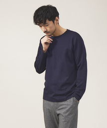 【クルーネック】ポンチ 長袖 Tシャツ