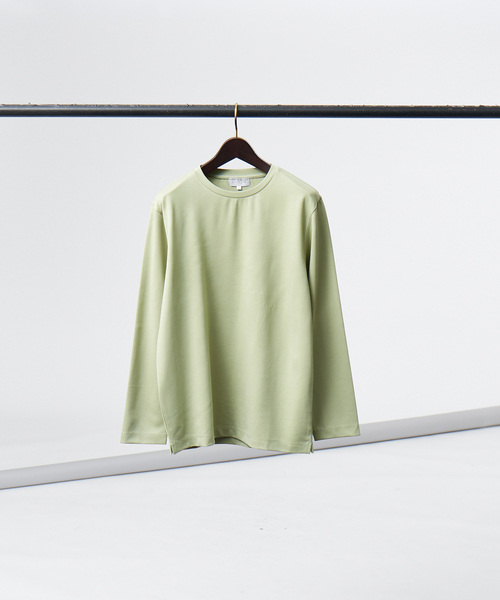 ABAHOUSE GRAY（アバハウスグレイ）の「【クルーネック】ポンチ 長袖 Tシャツ（Tシャツ/カットソー・メンズ・ホワイト/ライトグレー/ブラック/ネイビー/セージグリーン/グレイッシュブルー/スモークピンク/グレイッシュベージュ・46/48）」の5枚目の写真
