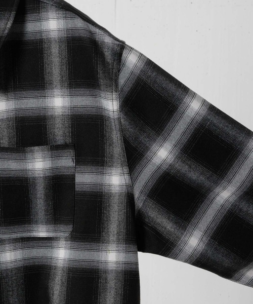 fuv.(ファブ)の「fuv - ombre check open collar shirt オンブレチェックオープンカラーシャツ made in INTER FACTOR(シャツ/ブラウス・メンズ・ブラック/ネイビー/ブラウン・MEDIUM/LARGE)」の21枚目の写真