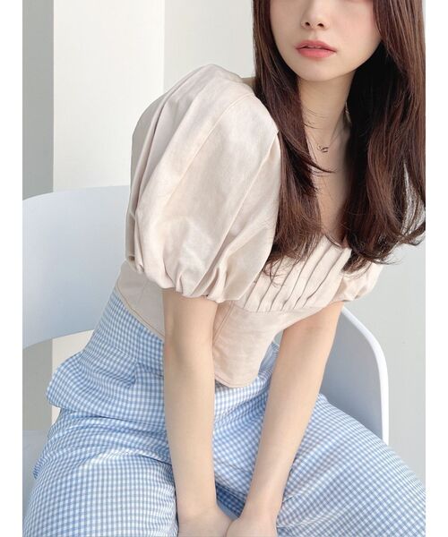 RESEXXY（リゼクシー）の「コルセットタックデザインブラウス（シャツ/ブラウス・レディース・インディゴブルー/ブラック/アイボリー・FREE）」の2枚目の写真