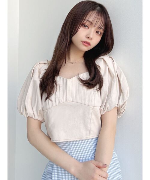 RESEXXY（リゼクシー）の「コルセットタックデザインブラウス（シャツ/ブラウス・レディース・インディゴブルー/ブラック/アイボリー・FREE）」の7枚目の写真