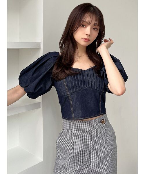 RESEXXY（リゼクシー）の「コルセットタックデザインブラウス（シャツ/ブラウス・レディース・インディゴブルー/ブラック/アイボリー・FREE）」の12枚目の写真