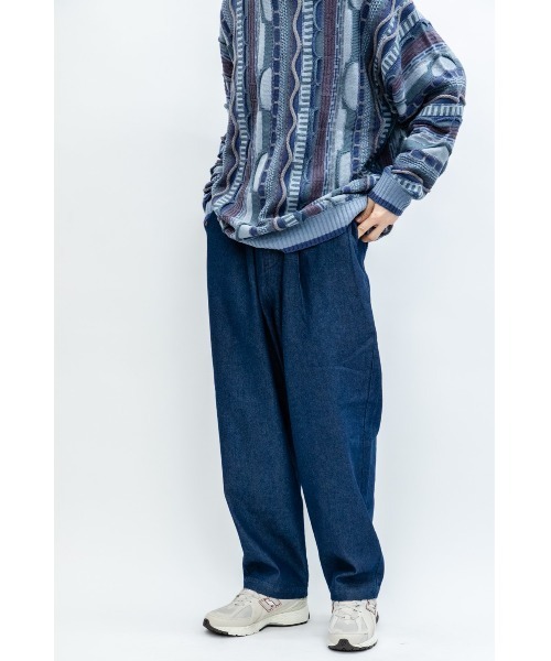 Beno(ビーノ)の「10ozデニム イージーワイドバルーンパンツ(デニムパンツ・メンズ・ブラック/ワンウォッシュ・L/M)」の2枚目の写真