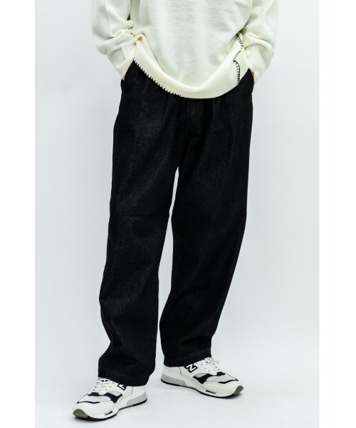 Beno(ビーノ)の「10ozデニム イージーワイドバルーンパンツ(デニムパンツ・メンズ・ブラック/ワンウォッシュ・L/M)」の1枚目の写真