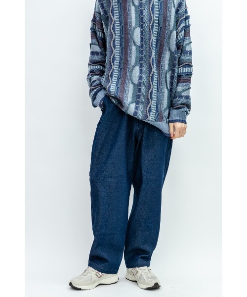 Beno(ビーノ)の「10ozデニム イージーワイドバルーンパンツ(デニムパンツ・メンズ・ブラック/ワンウォッシュ・L/M)」の21枚目の写真