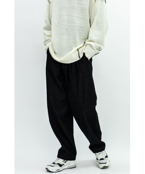 Beno(ビーノ)の「10ozデニム イージーワイドバルーンパンツ(デニムパンツ・メンズ・ブラック/ワンウォッシュ・L/M)」の11枚目の写真