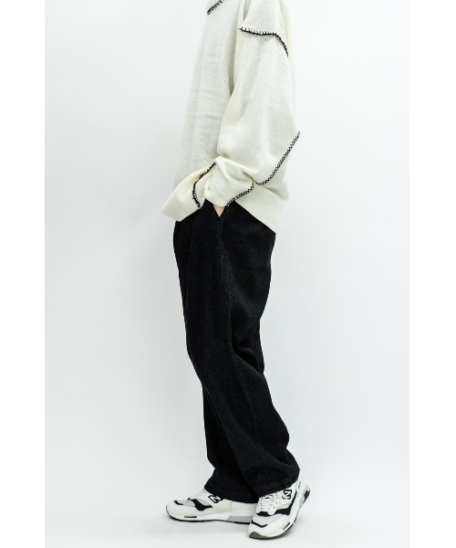 Beno(ビーノ)の「10ozデニム イージーワイドバルーンパンツ(デニムパンツ・メンズ・ブラック/ワンウォッシュ・L/M)」の7枚目の写真