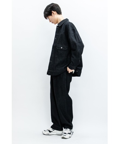 Beno(ビーノ)の「10ozデニム イージーワイドバルーンパンツ(デニムパンツ・メンズ・ブラック/ワンウォッシュ・L/M)」の8枚目の写真