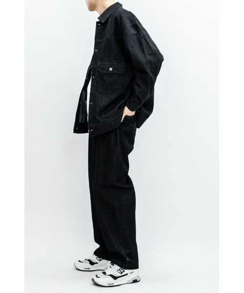 Beno(ビーノ)の「10ozデニム イージーワイドバルーンパンツ(デニムパンツ・メンズ・ブラック/ワンウォッシュ・L/M)」の16枚目の写真