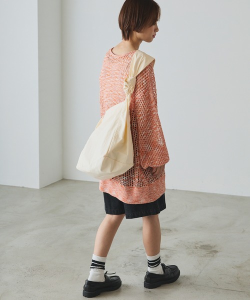 forksy.（フォルクシー）の「【forksy.】ナイロンムスビデザインショルダーバック（ショルダーバッグ・レディース・モカ/ブラック/ミント/イエロー/アイボリー・FREE）」の11枚目の写真