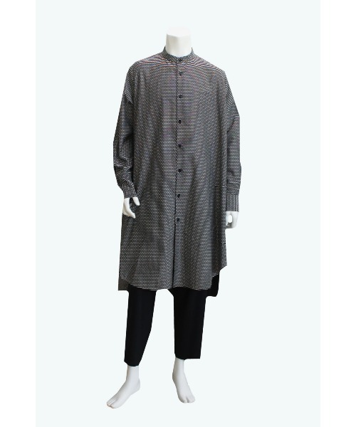 SISE(シセ)の「SISE NO COLLER LONG SHIRTS(シャツ/ブラウス・メンズ・ブラック・MEDIUM)」の1枚目の写真