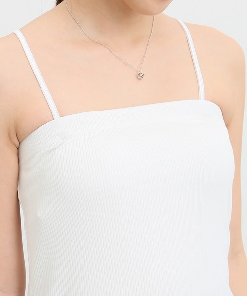 Honeys（ハニーズ）の「ベアトップ（キャミソール・レディース・ブラック/オフホワイト・LL/S/L/M）」の8枚目の写真