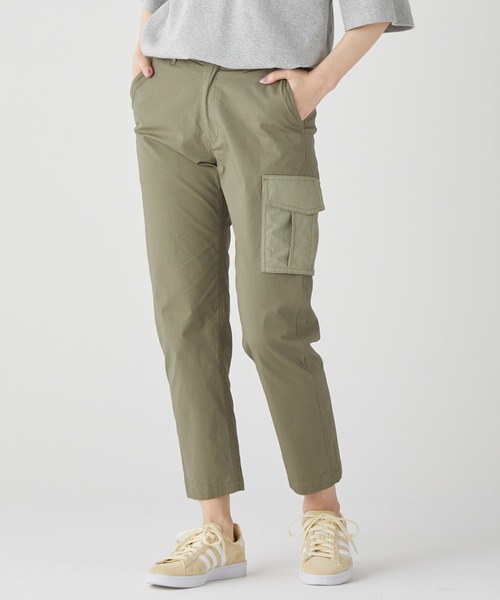 KRIFF MAYER Lady's Collection（クリフメイヤーレディースコレクション）の「異素材ミックスカーゴパンツ（カーゴパンツ・レディース・カーキ/ナチュラル/ベージュ/カラフル/ブラック/ブラウン・LARGE/MEDIUM）」の5枚目の写真