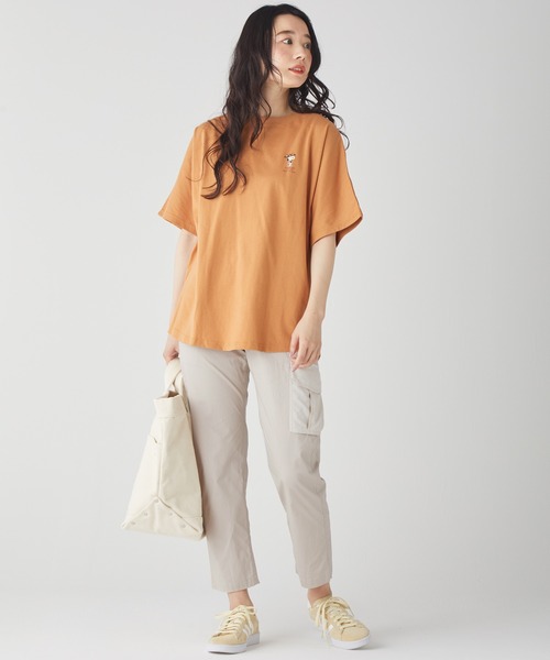 KRIFF MAYER Lady's Collection（クリフメイヤーレディースコレクション）の「異素材ミックスカーゴパンツ（カーゴパンツ・レディース・カーキ/ナチュラル/ベージュ/カラフル/ブラック/ブラウン・LARGE/MEDIUM）」の8枚目の写真