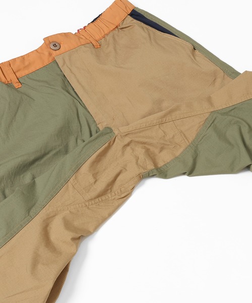 KRIFF MAYER Lady's Collection（クリフメイヤーレディースコレクション）の「異素材ミックスカーゴパンツ（カーゴパンツ・レディース・カーキ/ナチュラル/ベージュ/カラフル/ブラック/ブラウン・LARGE/MEDIUM）」の17枚目の写真