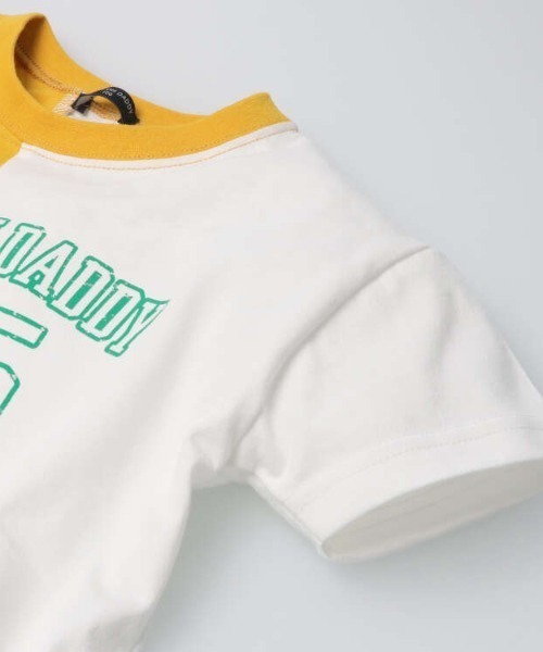 Daddy Oh Daddy(ダディーオーダディー)の「リメイク風切替ロゴプリント半袖Tシャツ(Tシャツ/カットソー・キッズ・エメラルド/イエロー・100/140/110/130/120)」の6枚目の写真