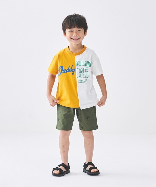Daddy Oh Daddy(ダディーオーダディー)の「リメイク風切替ロゴプリント半袖Tシャツ(Tシャツ/カットソー・キッズ・エメラルド/イエロー・100/140/110/130/120)」の9枚目の写真