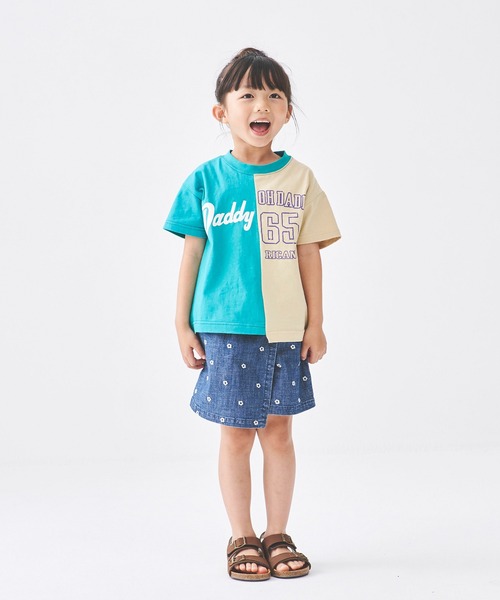 Daddy Oh Daddy(ダディーオーダディー)の「リメイク風切替ロゴプリント半袖Tシャツ(Tシャツ/カットソー・キッズ・エメラルド/イエロー・100/140/110/130/120)」の12枚目の写真