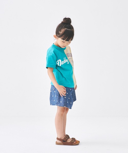 Daddy Oh Daddy(ダディーオーダディー)の「リメイク風切替ロゴプリント半袖Tシャツ(Tシャツ/カットソー・キッズ・エメラルド/イエロー・100/140/110/130/120)」の13枚目の写真