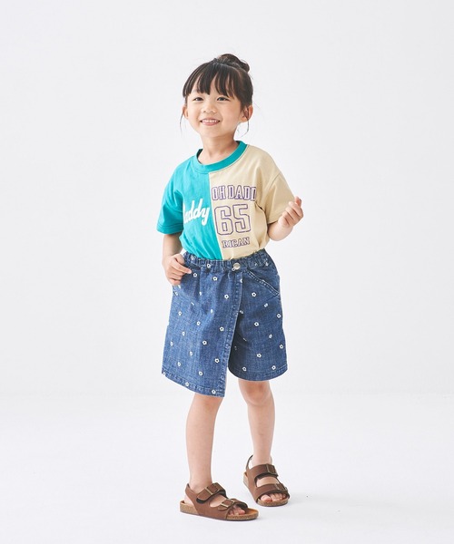 Daddy Oh Daddy(ダディーオーダディー)の「リメイク風切替ロゴプリント半袖Tシャツ(Tシャツ/カットソー・キッズ・エメラルド/イエロー・100/140/110/130/120)」の14枚目の写真