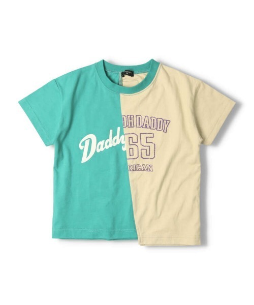 Daddy Oh Daddy(ダディーオーダディー)の「リメイク風切替ロゴプリント半袖Tシャツ(Tシャツ/カットソー・キッズ・エメラルド/イエロー・100/140/110/130/120)」の3枚目の写真