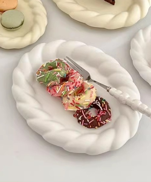 Made in I(メイドインアイ)の「レトロツイストプレート【大】(食器・レディース・イエロー/ホワイト・FREE)」の21枚目の写真